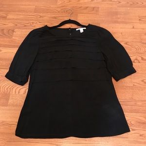 Banana Republic Black Ruffle Blouse